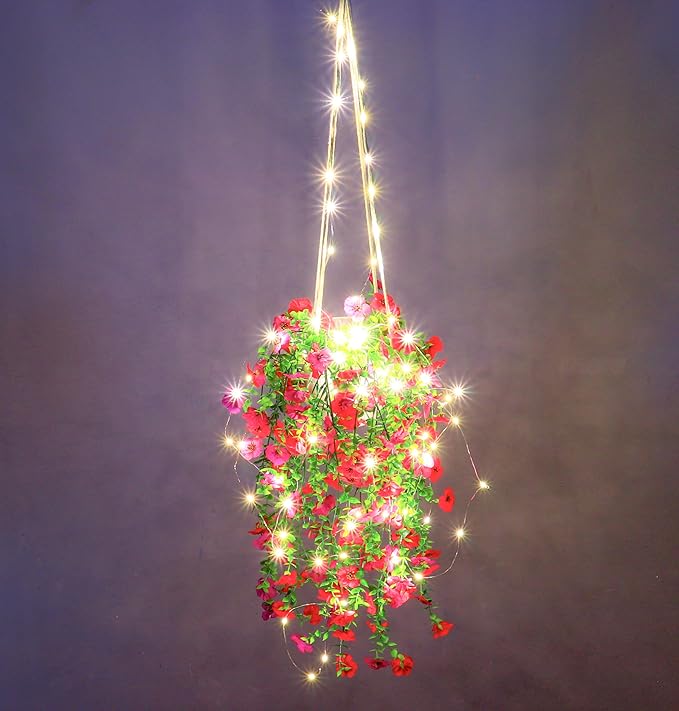 Comtelek Artificial Flowers for Outdoors Fake Hanging Plants - Image 7