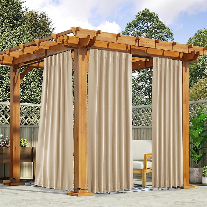 NICETOWN 2 Panels Outdoor Curtains by NICETOWN