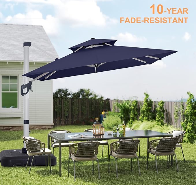 ABCCANOPY Patio Umbrella Cantilever Double Top Outdoor Offset Umbrella - Image 2