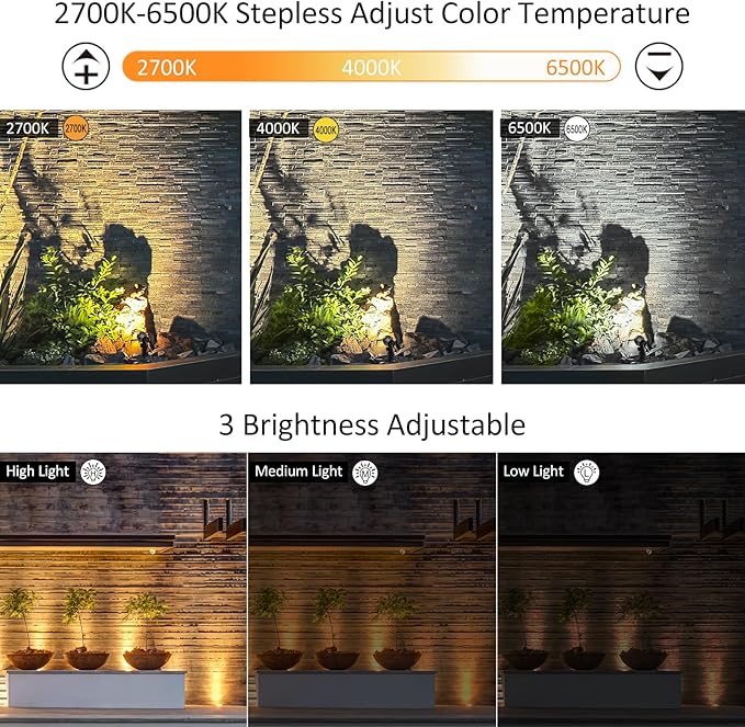 CLY Solar Landscape Spotlights, Solar Landscape Lights Outdoor IP66 Waterproof - Image 4