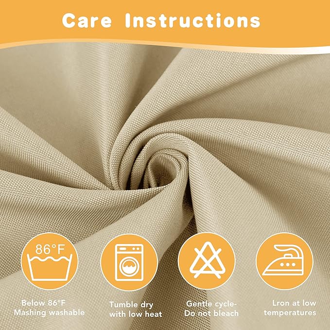 HolidayIdeas Outdoor Curtains for Patio Waterproof, 4 Panels - Image 7