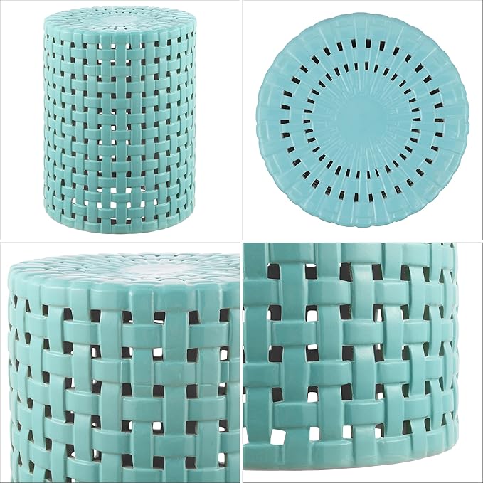 SAFAVIEH Home Collection Sayre Robins Egg Blue Ceramic 18-inch Decorative - Image 7