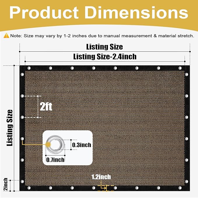 Shade&Beyond 90% Sun Shade Cloth - Image 3
