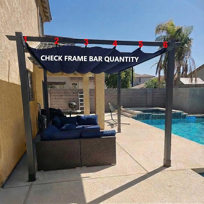 Pergola Shade Cover Replacement Canopy Top Compatible - Image 2