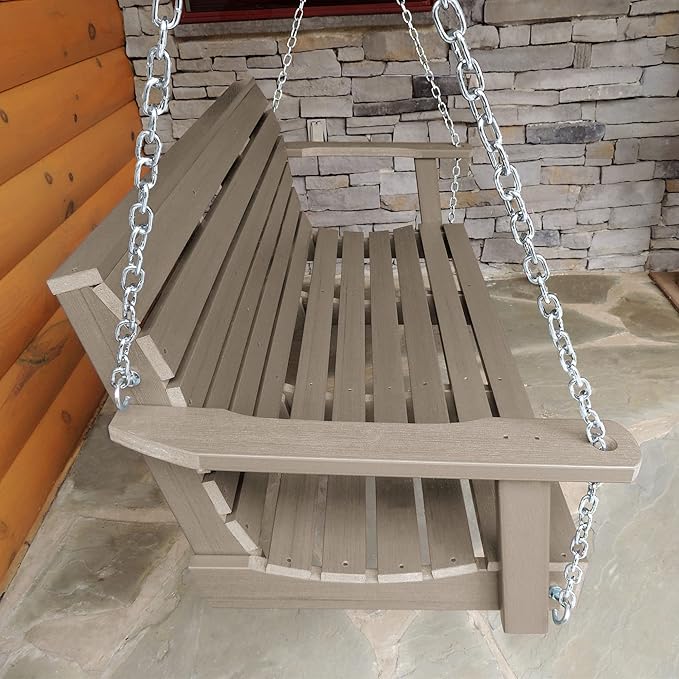 Highwood Weatherly Porch Swing 5 Feet, Woodland Brown - Image 3
