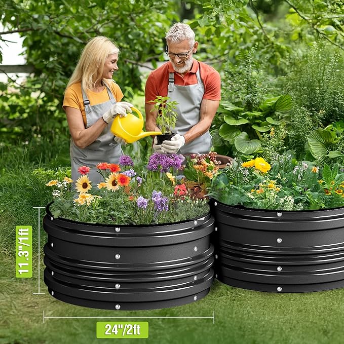 WORKPRO 3PK 2x2x1ft Outdoor Galvanized Raised Garden Bed Kit, Rust & Corrosion - Image 4