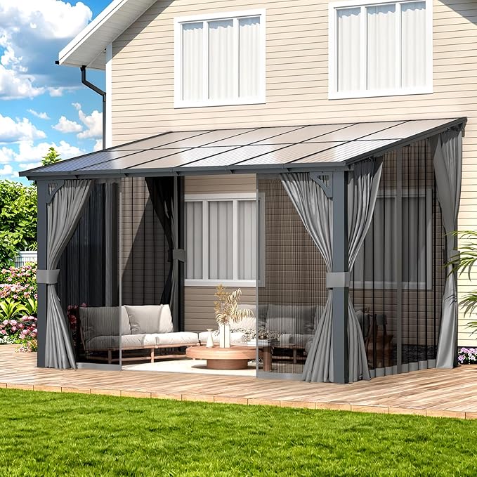 AECOJOY 12' x 8' Gazebo Outdoor Pergola - Image 6