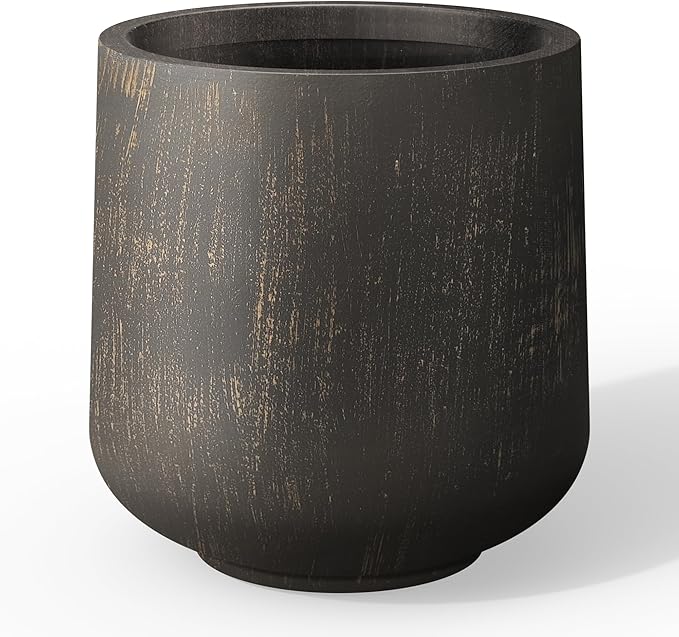 Kante 11.6" Dia Round Concrete Planter, Outdoor Indoor Large Plant Pots by Kante