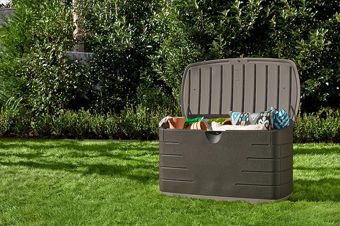 Rubbermaid Medium Resin Outdoor Storage Deck Box, Weather Resistant, Deck - Image 6