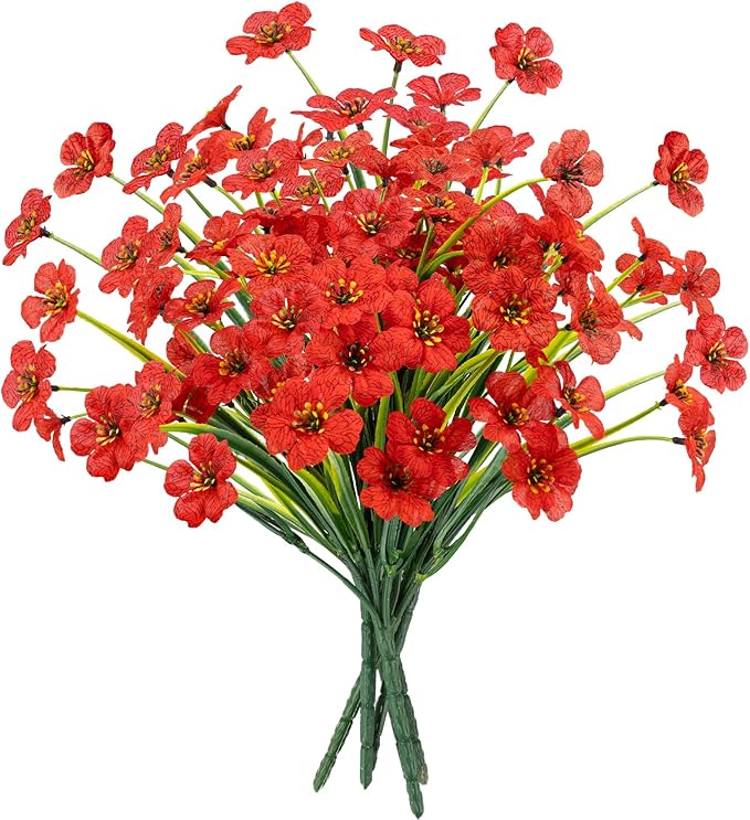 MACTING Artificial Flowers for Outdoors Fake Spring Flowers UV Resistant No by MACTING