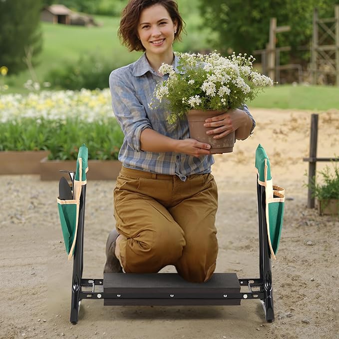 VEVOR Garden Kneeler and Seat, 330 lbs Load Capacity, Foldable Garden Stool - Image 2