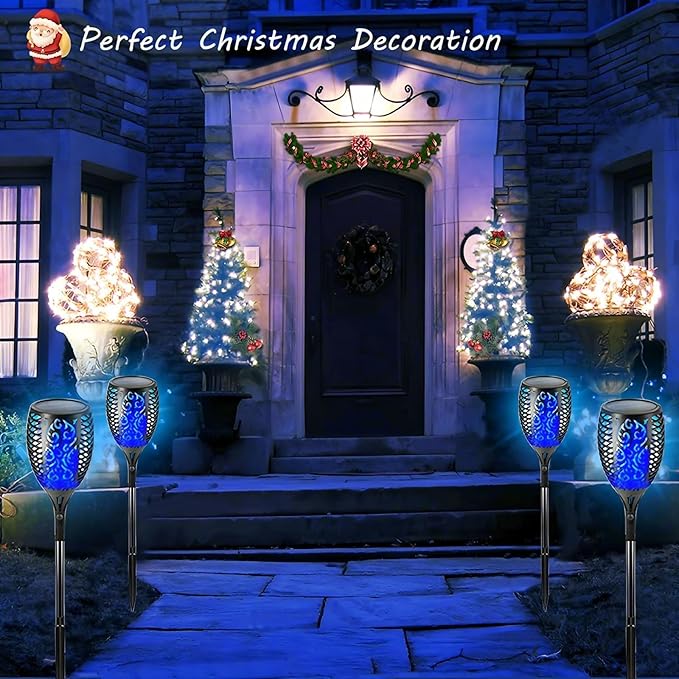 4 Pack Outdoor Solar Flame Light, Solar Lights Outdoor - Image 7