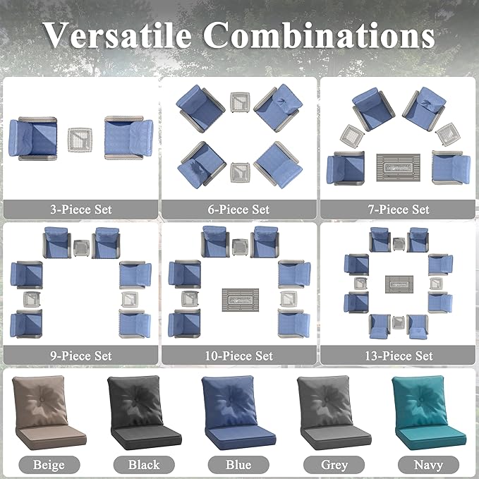 2-Seat Modern Patio Furniture Set - Image 9