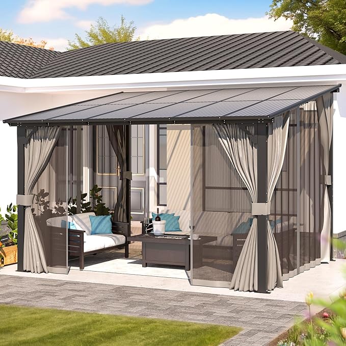 AECOJOY Wall Gazebo 12’ x 10’ by AECOJOY