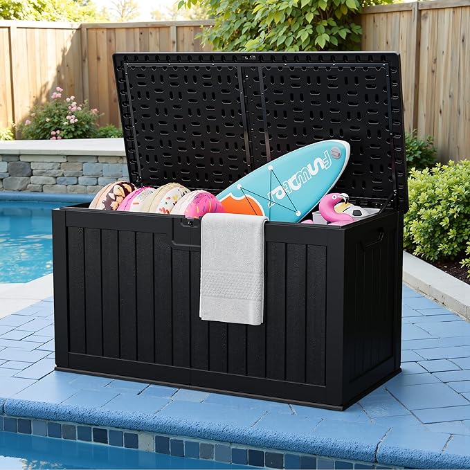 JUMMICO 250 Gallon Outdoor Resin Deck Box - Image 7