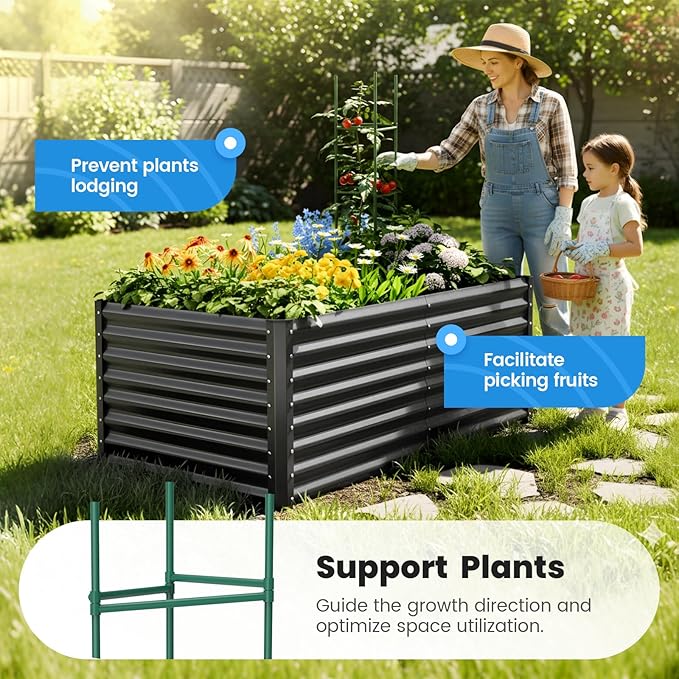 Quictent Galvanized Raised Garden Bed 6x3x2 Ft Metal Planter Box Bottomless - Image 3