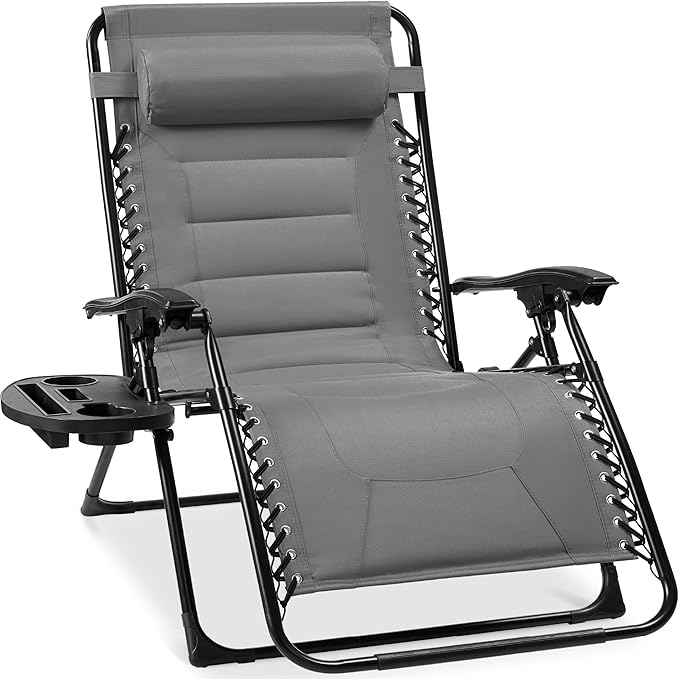Best Choice Products Oversized Padded Zero Gravity Chair, Folding Outdoor Patio by BestChoiceProducts