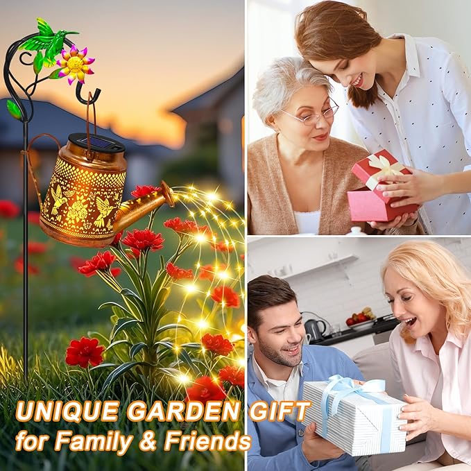 Solar Lights Outdoor Waterproof Garden Decor, Solar Watering Can Lights - Image 3