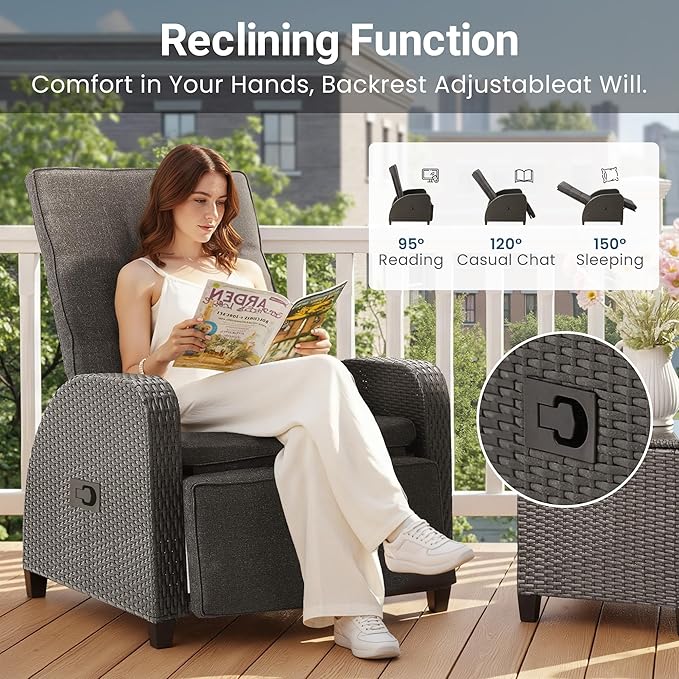Green4ever Outdoor Patio Recliner - Image 3