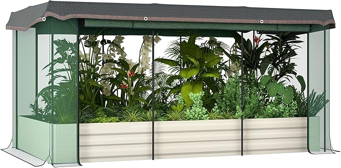 Outsunny 7.3 x 3.4 x 1 ft Galvanized Raised Garden Bed by Outsunny