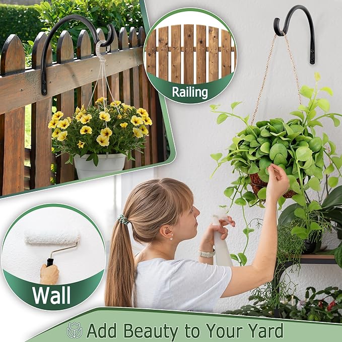 Qiang Ni Hanging Plant Bracket Hooks: 5.5 Inch Wall Plant Hook Planters and - Image 4