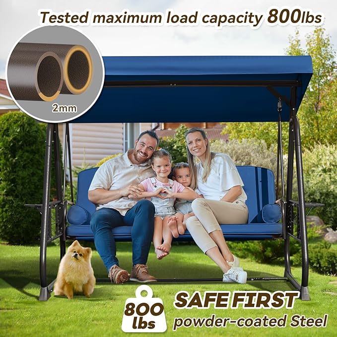3 in 1 Outdoor Porch Swing - Image 2