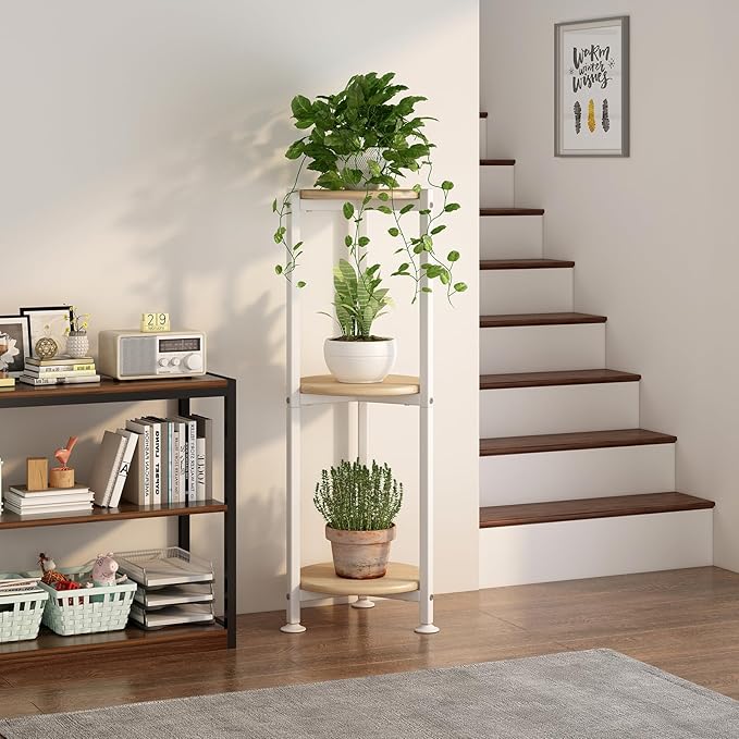 Plant Stand Indoor Corner Tall 3 Tier Metal Modern Flower Storage Plant Shelf - Image 3