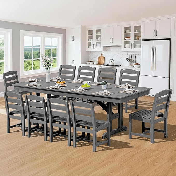 SERWALL 11 Piece Outdoor Dining Set - Image 9