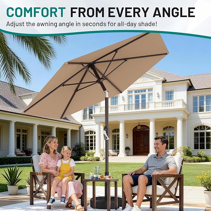 AreShark 7.5FT Patio Umbrella Table Market Umbrella - Image 5