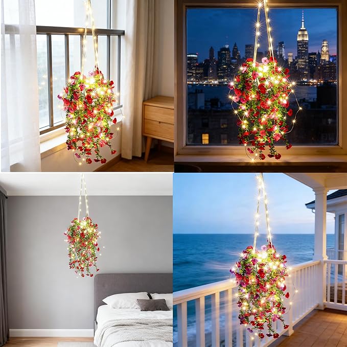 Comtelek Artificial Flowers for Outdoors Fake Hanging Plants - Image 4