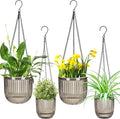Maxcheck 4 Pcs Self Watering Hanging Planters Indoor Gift 6.5'' 4.5'' Hanging by Maxcheck