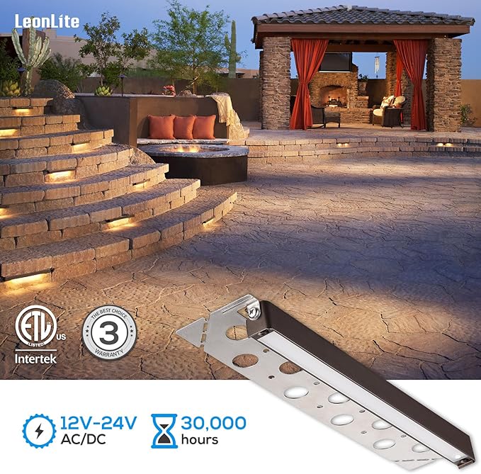 LEONLITE 8-Pack 12 Inch LED Hardscape Lighting, Update Retaining Wall Lights - Image 5