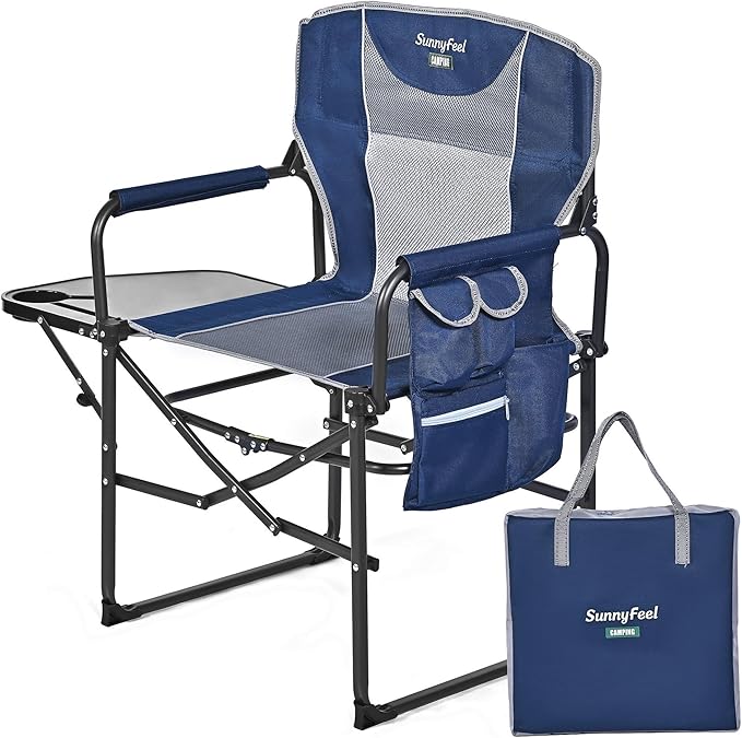 SUNNYFEEL Camping Directors Chair, Heavy Duty, Oversized Portable Folding Chair - Image 4