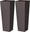 Greesum 32 Inch Tall Plastic Planters, Detachable Inner Pot & Drainage Holes by Acurax