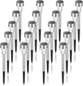 GIGALUMI Solar Pathway Lights, Stainless Steel IP44 Waterproof Auto On/Off by GIGALUMI