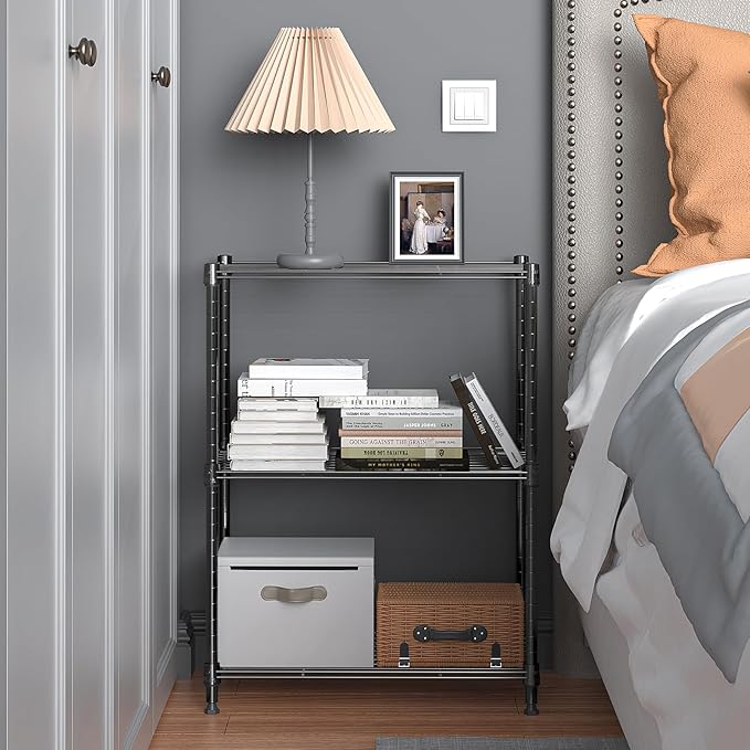 450 lbs Steel Storage Shelving 3-Tier Utility Shelving Unit Steel Organizer - Image 5