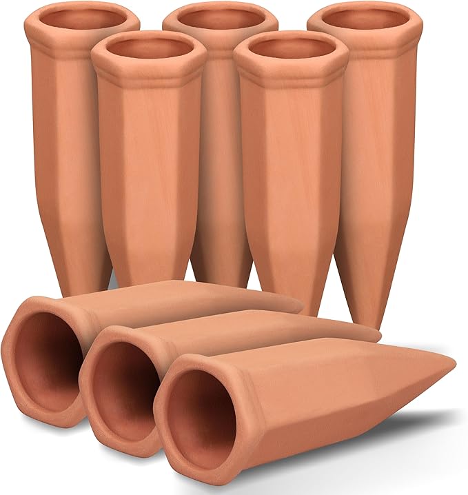 Wine Bottle Watering Spikes, Terracotta Watering Spikes by SoilaguaDirect