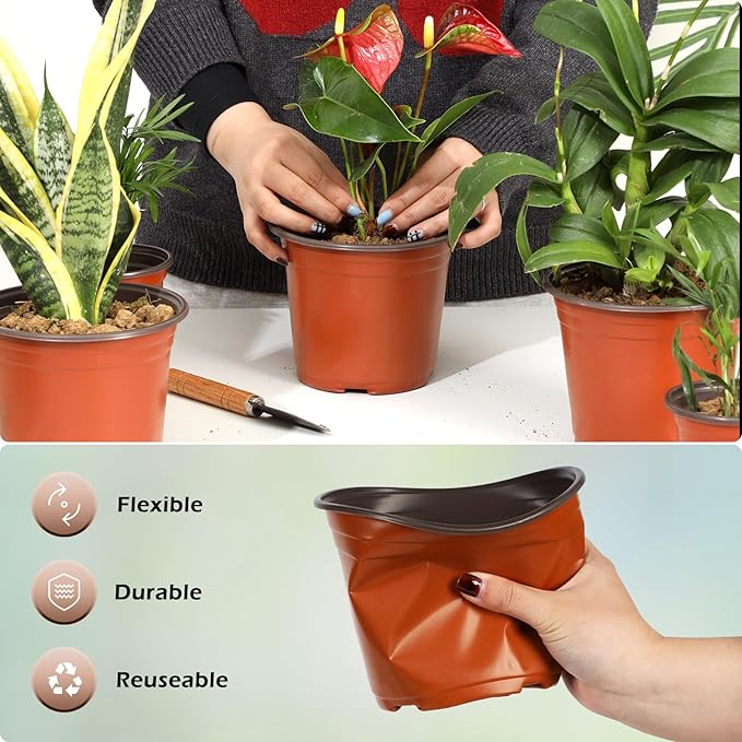 200 Pack 6 Inch Plastic Nursery Pots - Image 5