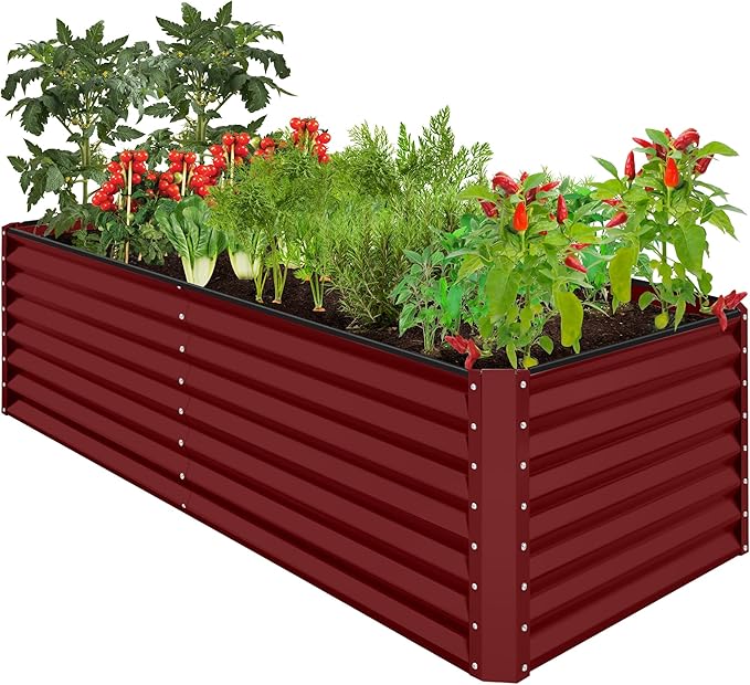 Best Choice Products 8x4x2ft Outdoor Metal Raised Garden Bed, Deep Root Planter by BestChoiceProducts