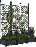 GAOMON 3 PCS Raised Garden Bed - 50 in W x 63" Tall Plastic Planter Box by GAOMON