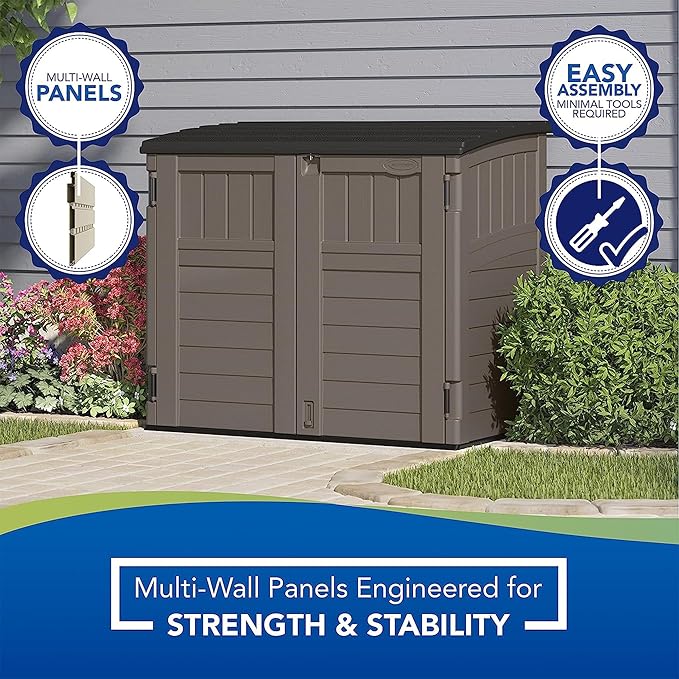 Suncast 34 Cu Ft Horizontal Resin Storage Shed - Image 4