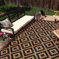 SAND MINE Reversible Mats, Plastic Straw Rug, Modern Area Rug, Large Floor Mat by SANDMIND