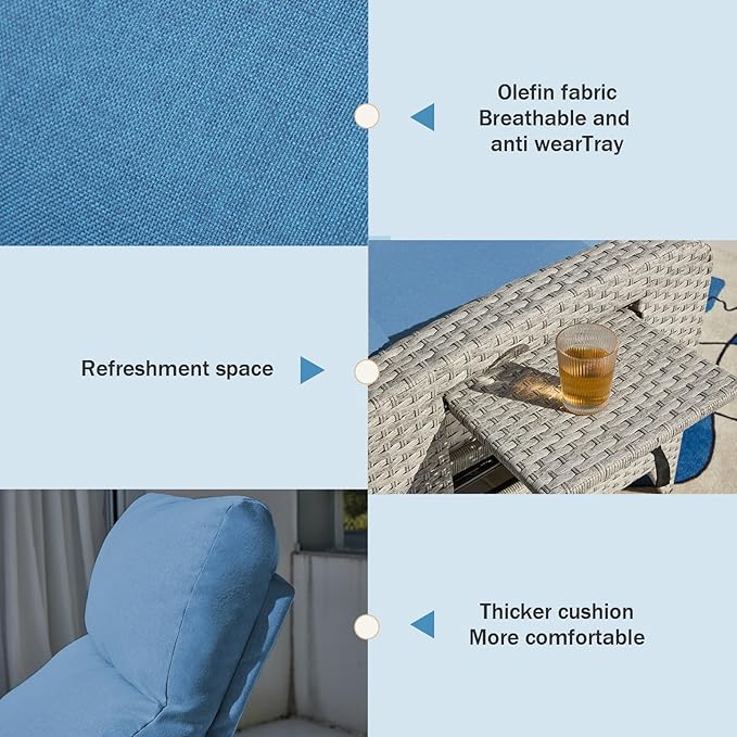 Upgraded Outdoor Recliner Chair, Reclining Patio Chairs - Image 5