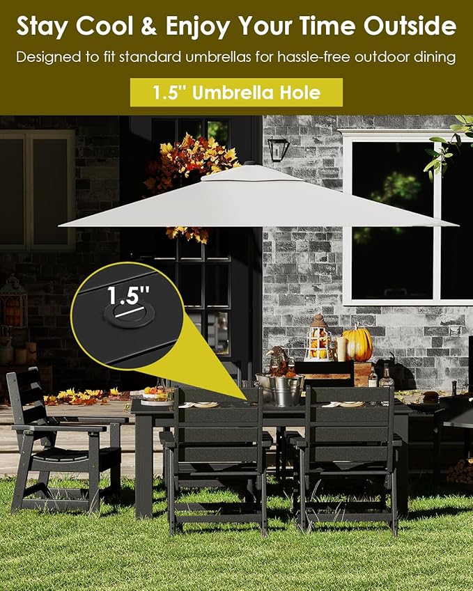 GREENVINES 5-Piece Outdoor Dining Set | HDPE | Patio Table and Chairs Sets - Image 5