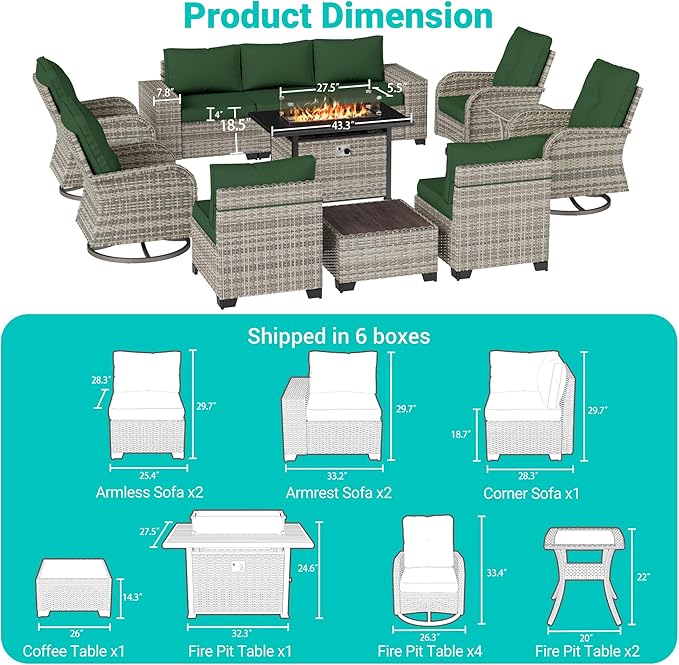 13-Piece Outdoor Patio Furniture Set - Image 5