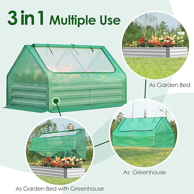 Quictent 6x3x1ft Galvanized Raised Garden Bed - Image 4