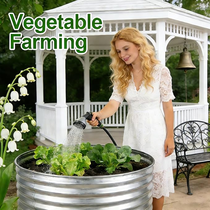Round Galvanized Raised Garden Bed Kit, Round Galvanized Planter - Image 7