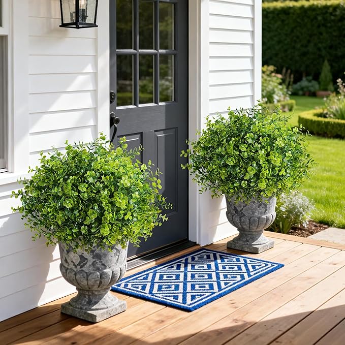 Artificial Faux Outdoor Plants for Spring Summer Decoration, 12 Bundles Fake - Image 2