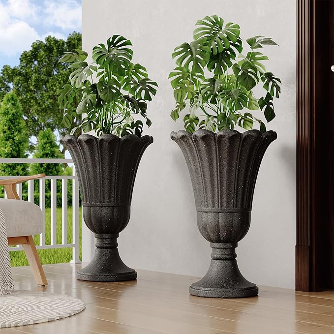 23" Tall Planters for Outdoor Plants Set of 2, Planter - Image 5