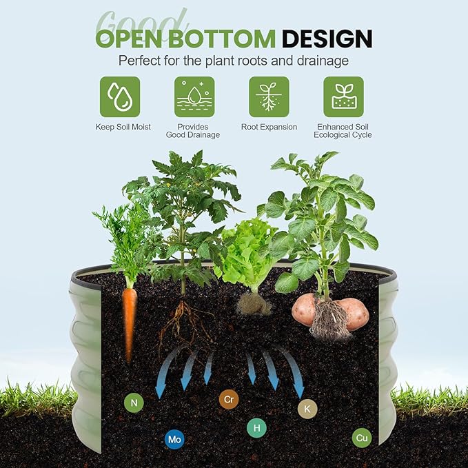 G GOOD GAIN Round Raised Garden Bed - Image 5